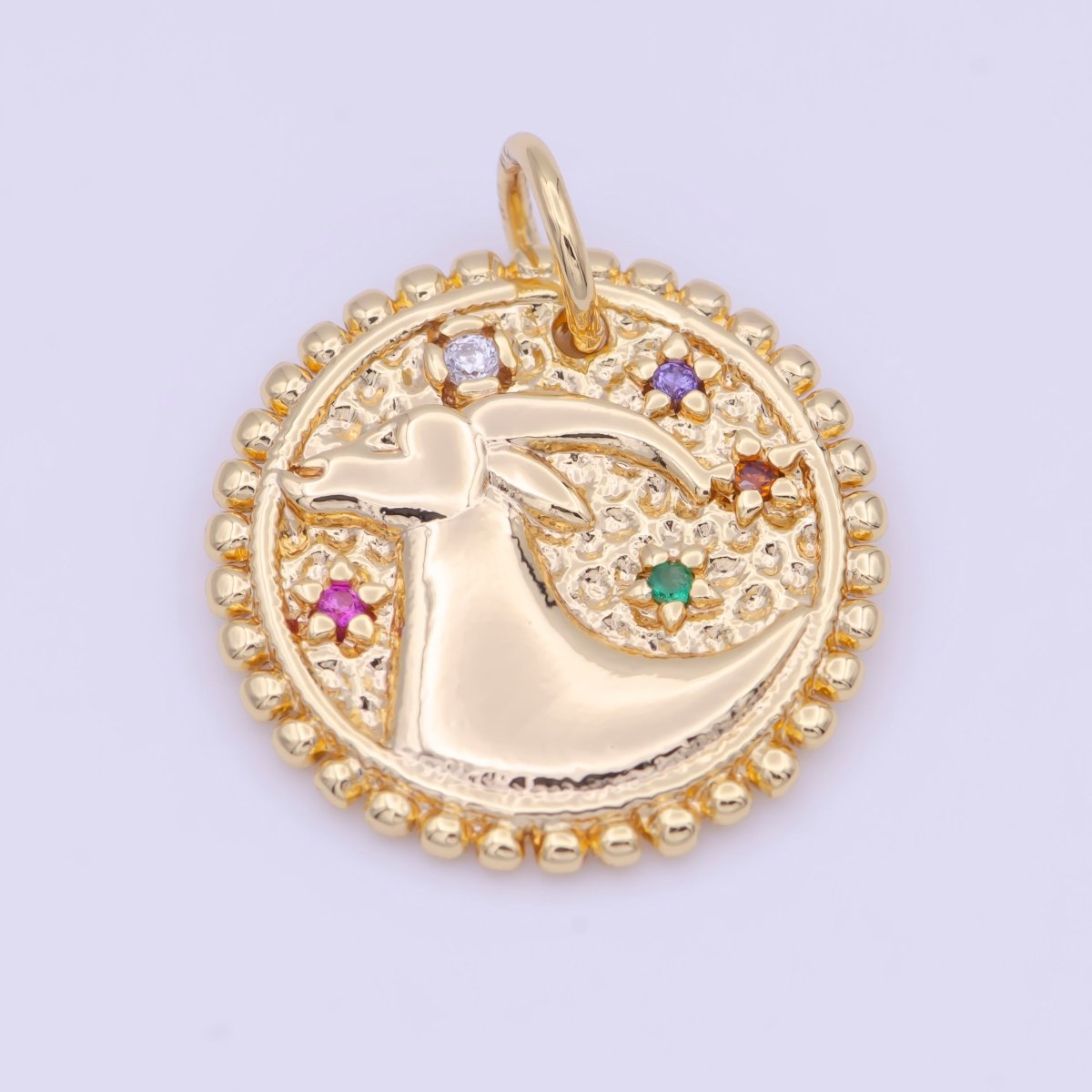 Double Sided Zodiac Horoscope Astrology Personalized Coin Charm | A-A1803-A-A1808