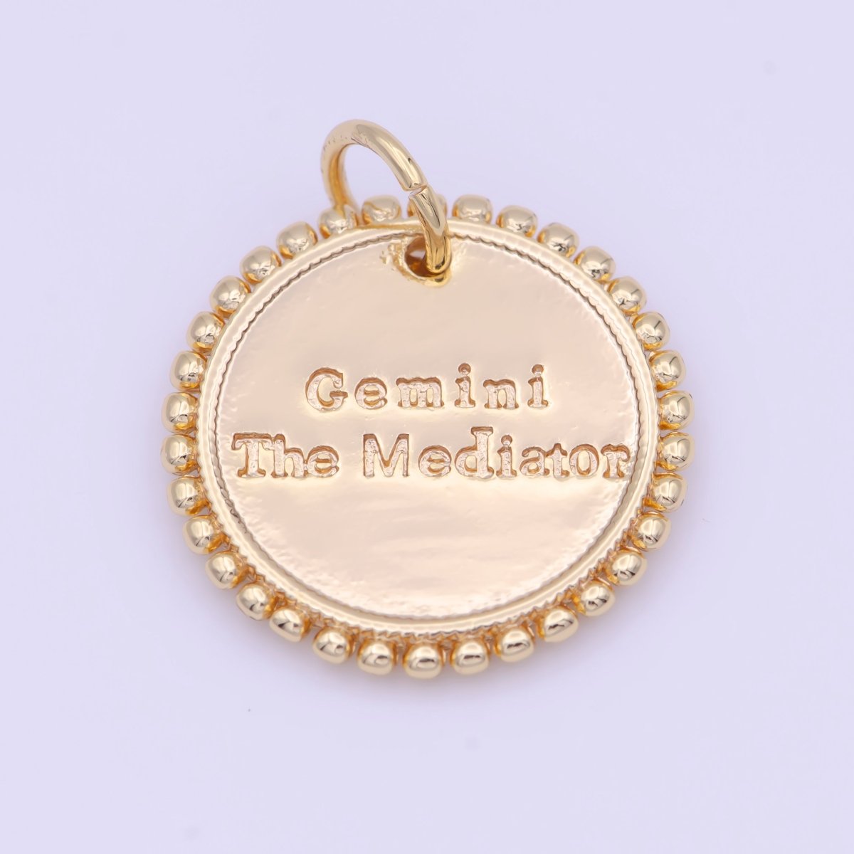 Double Sided Zodiac Horoscope Astrology Personalized Coin Charm | A-A1803-A-A1808