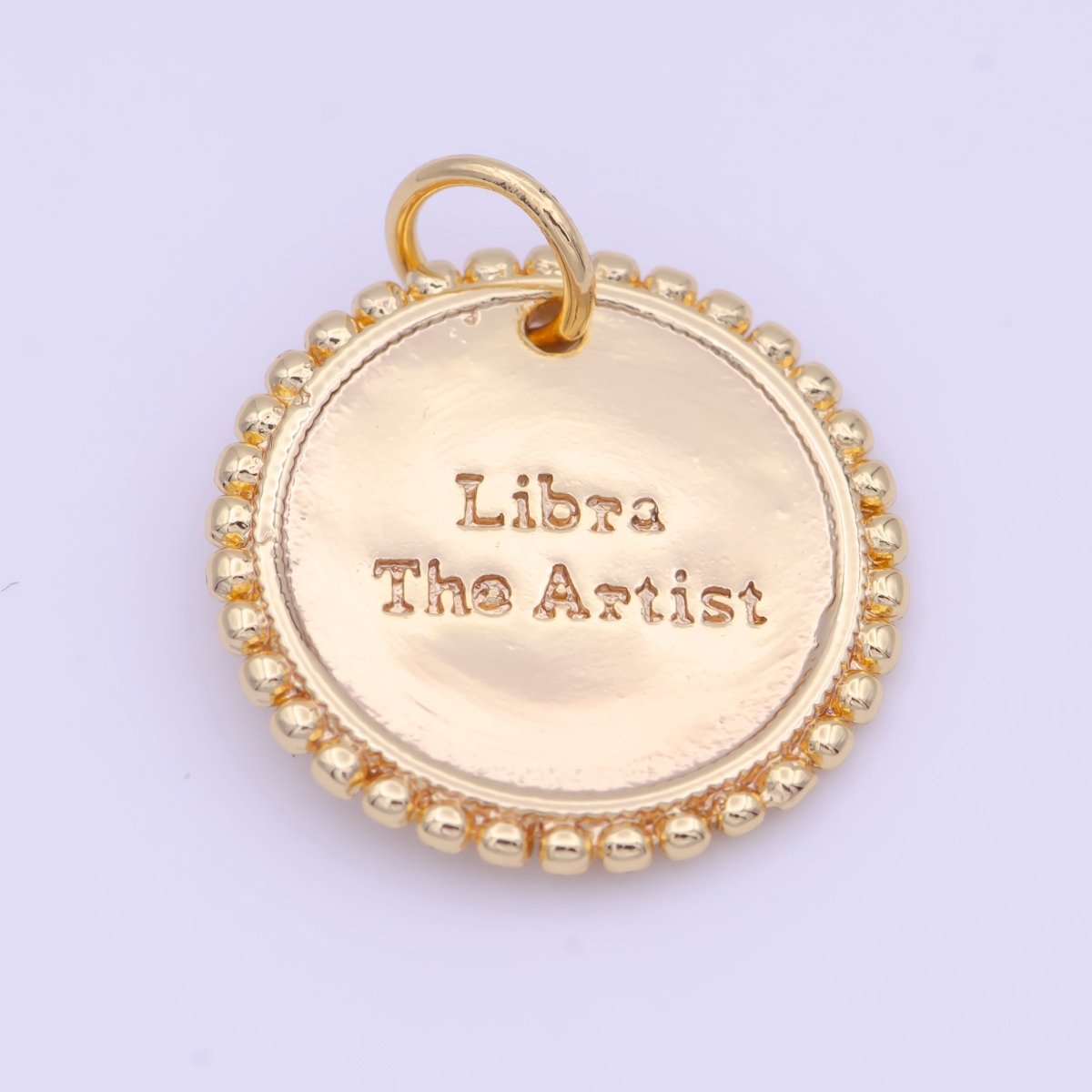 Double Sided Zodiac Horoscope Astrology Personalized Coin Charm | A-A1803-A-A1808