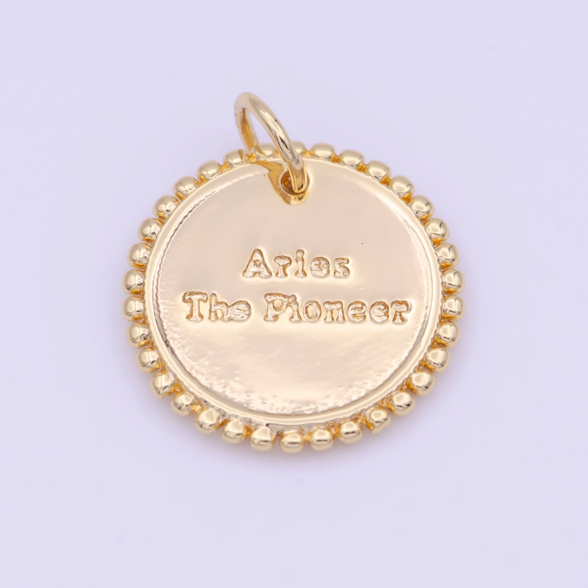 Double Sided Zodiac Horoscope Astrology Personalized Coin Charm | A-A1803-A-A1808