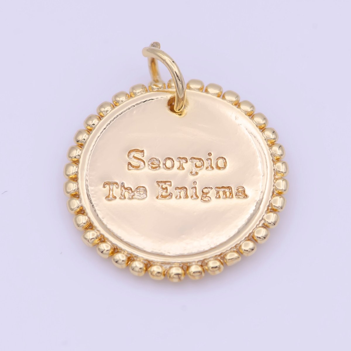 Double Sided Zodiac Horoscope Astrology Personalized Coin Charm | A-A1803-A-A1808