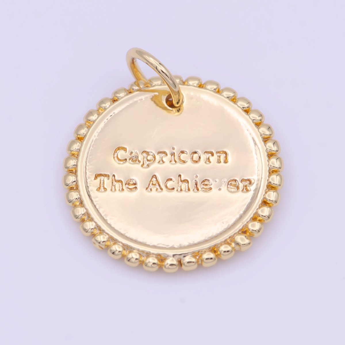 Double Sided Zodiac Horoscope Astrology Personalized Coin Charm | A-A1803-A-A1808