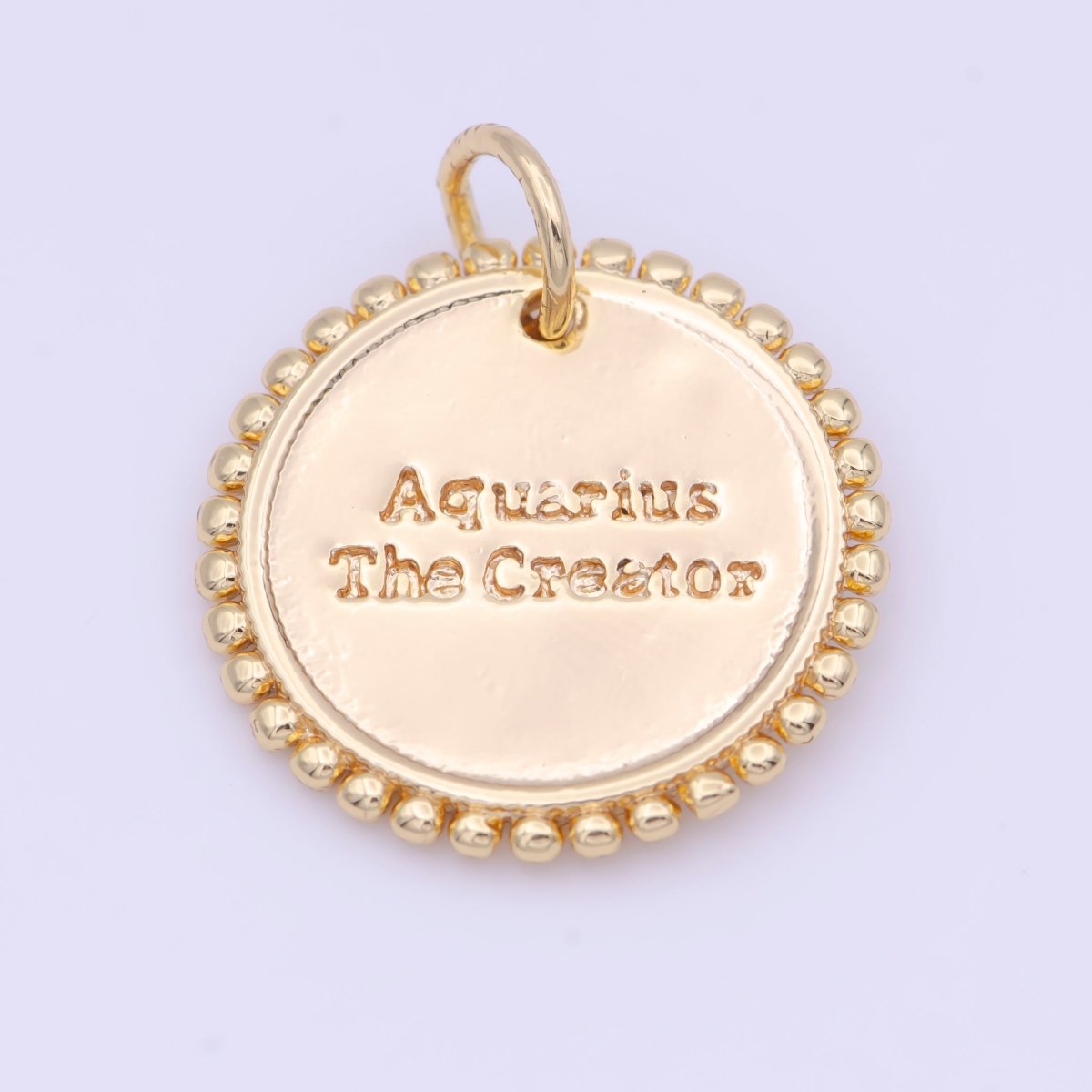 Double Sided Zodiac Horoscope Astrology Personalized Coin Charm | A-A1803-A-A1808