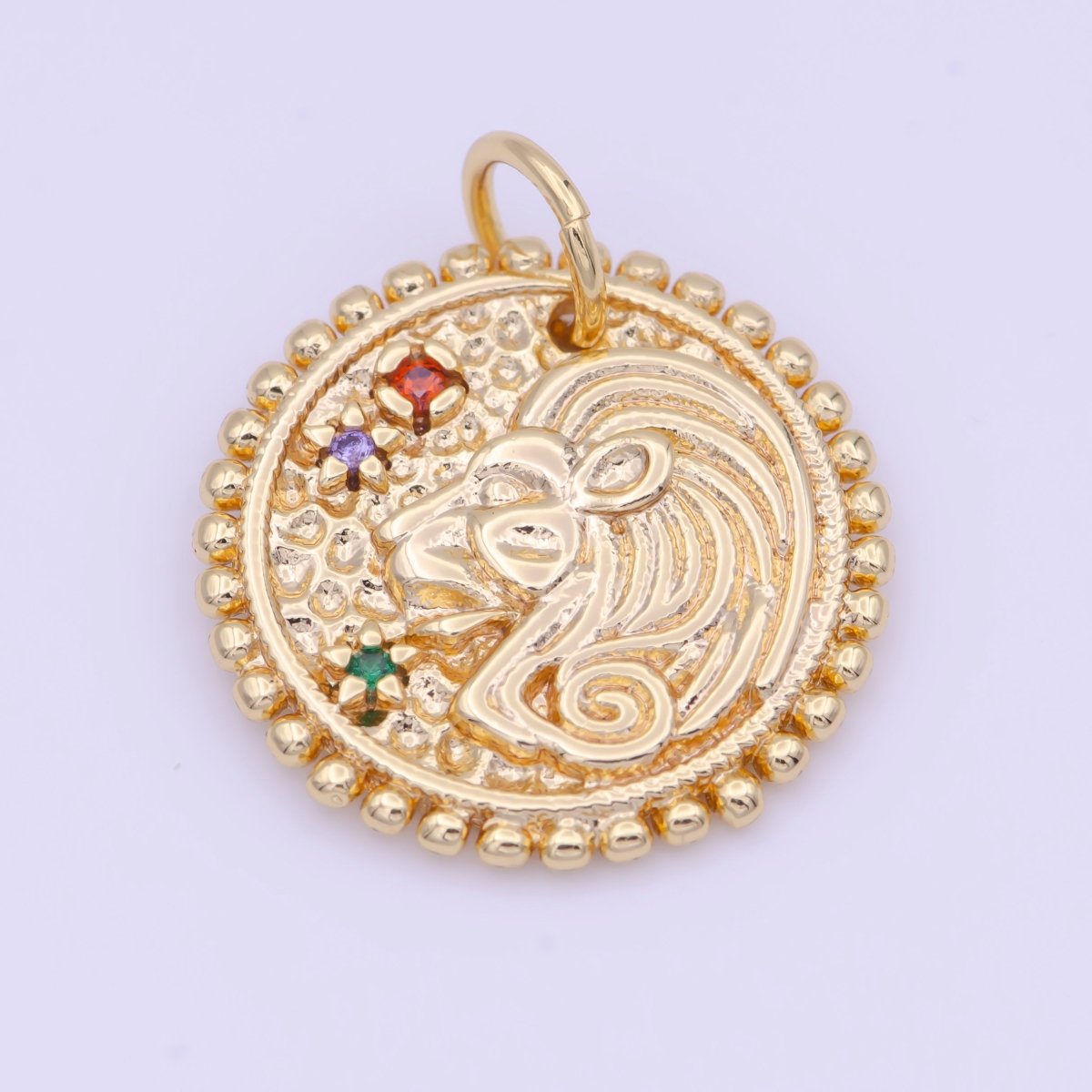 Double Sided Zodiac Horoscope Astrology Personalized Coin Charm | A-A1803-A-A1808