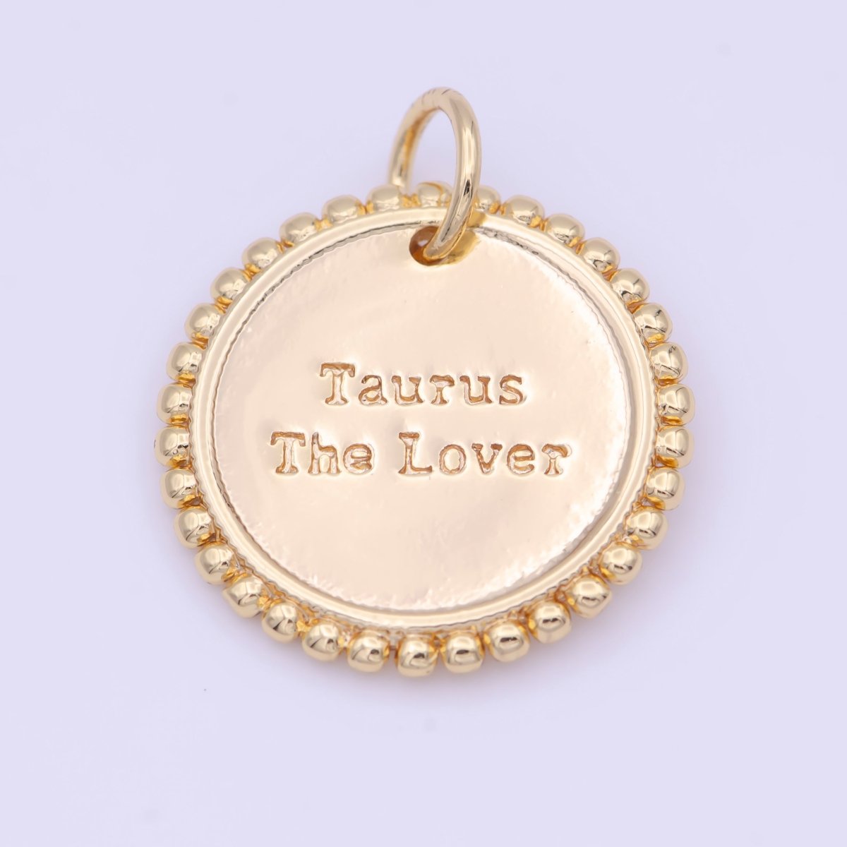 Double Sided Zodiac Horoscope Astrology Personalized Coin Charm | A-A1803-A-A1808