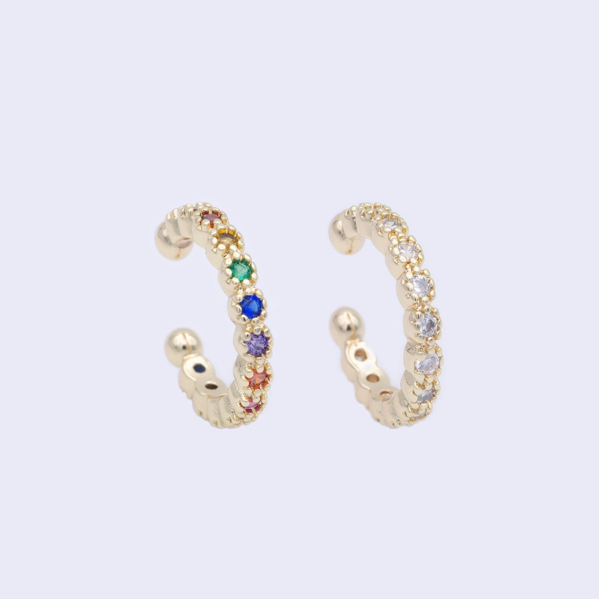 Ear cuff no piercing Gold, ear cuff cz, dainty cuff, gold ear cuff minimalist jewelry conch cuff cartilage cuff K-110