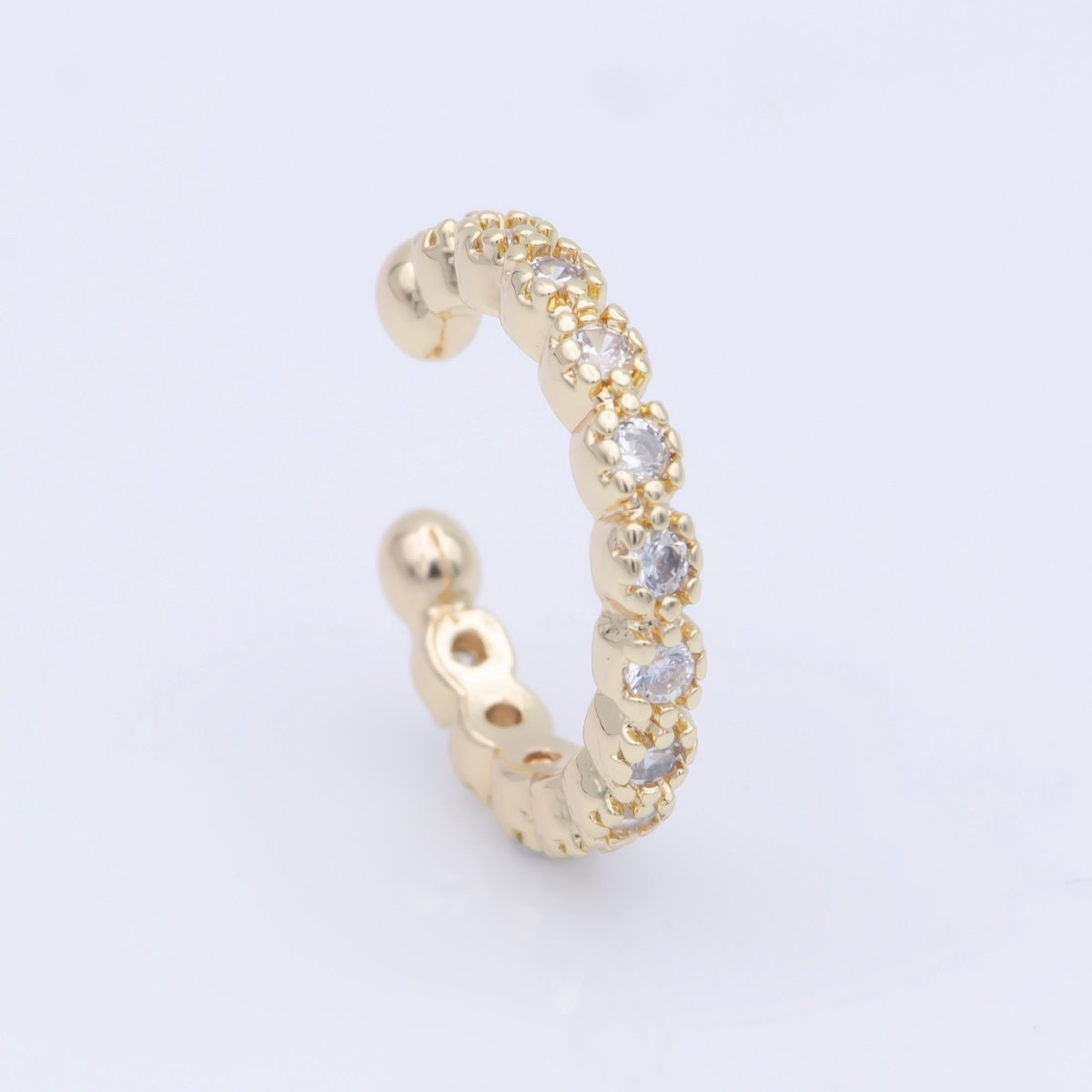 Ear cuff no piercing Gold, ear cuff cz, dainty cuff, gold ear cuff minimalist jewelry conch cuff cartilage cuff K-110