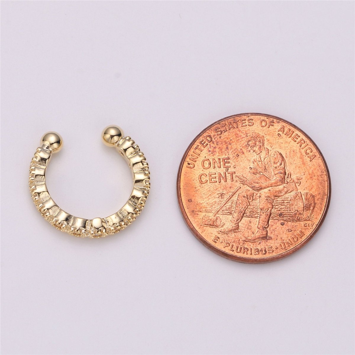 Ear cuff no piercing Gold, ear cuff cz, dainty cuff, gold ear cuff minimalist jewelry conch cuff cartilage cuff K-110