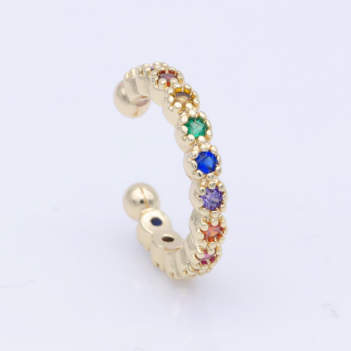 Ear cuff no piercing Gold, ear cuff cz, dainty cuff, gold ear cuff minimalist jewelry conch cuff cartilage cuff K-110