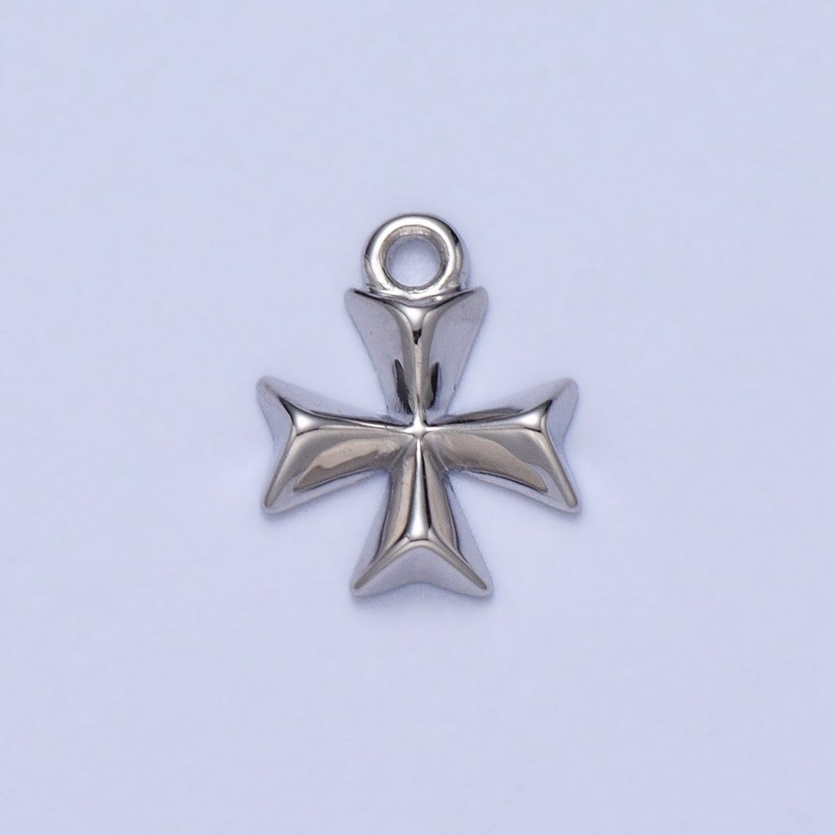 Edged Square Religious Bolnisi Cross Charm in Gold & Silver | AC048