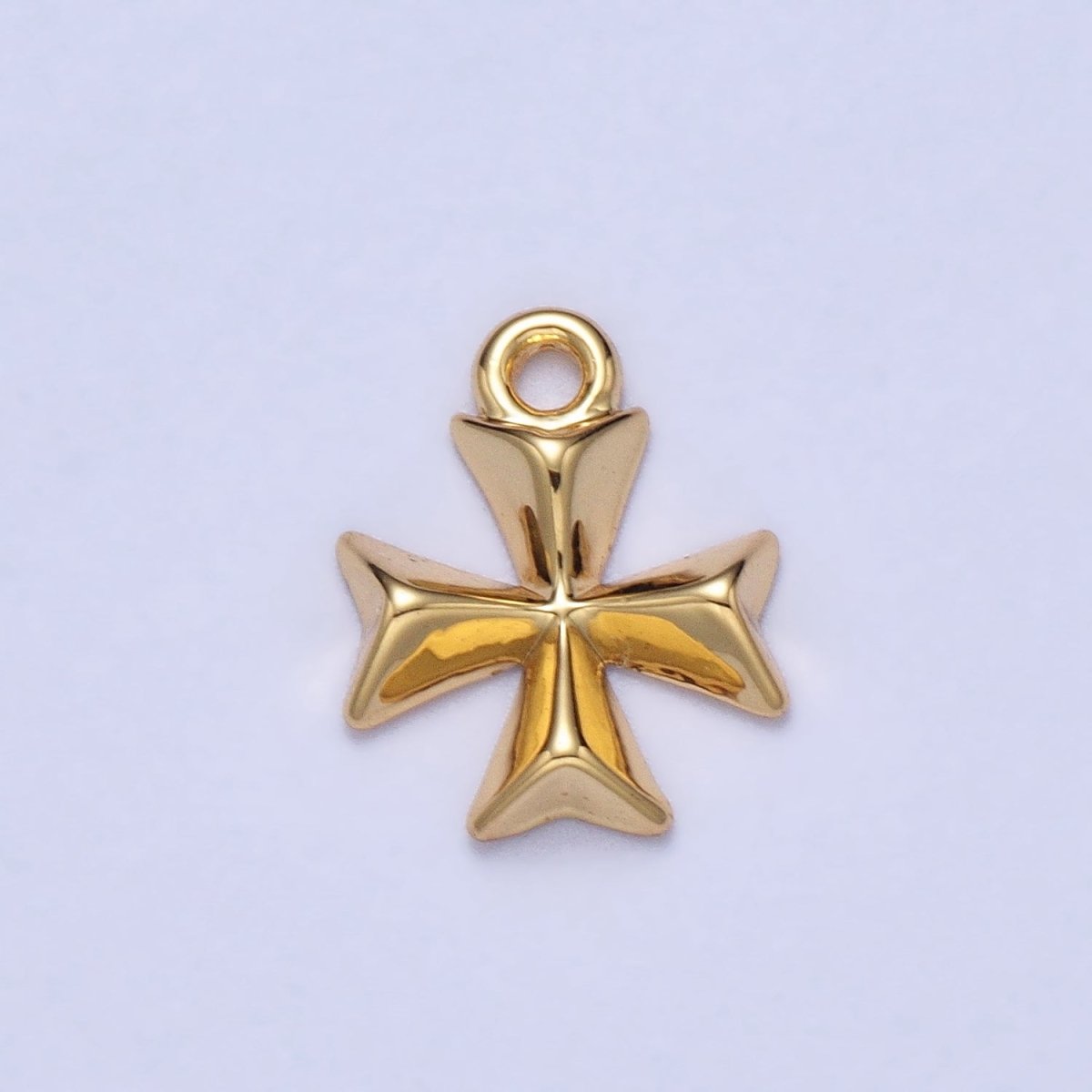 Edged Square Religious Bolnisi Cross Charm in Gold & Silver | AC048