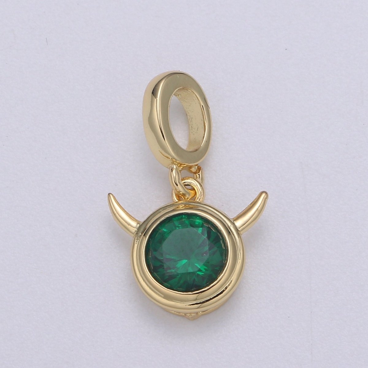 Emerald Green Gold Filled Circle Pendants H-600 H-606