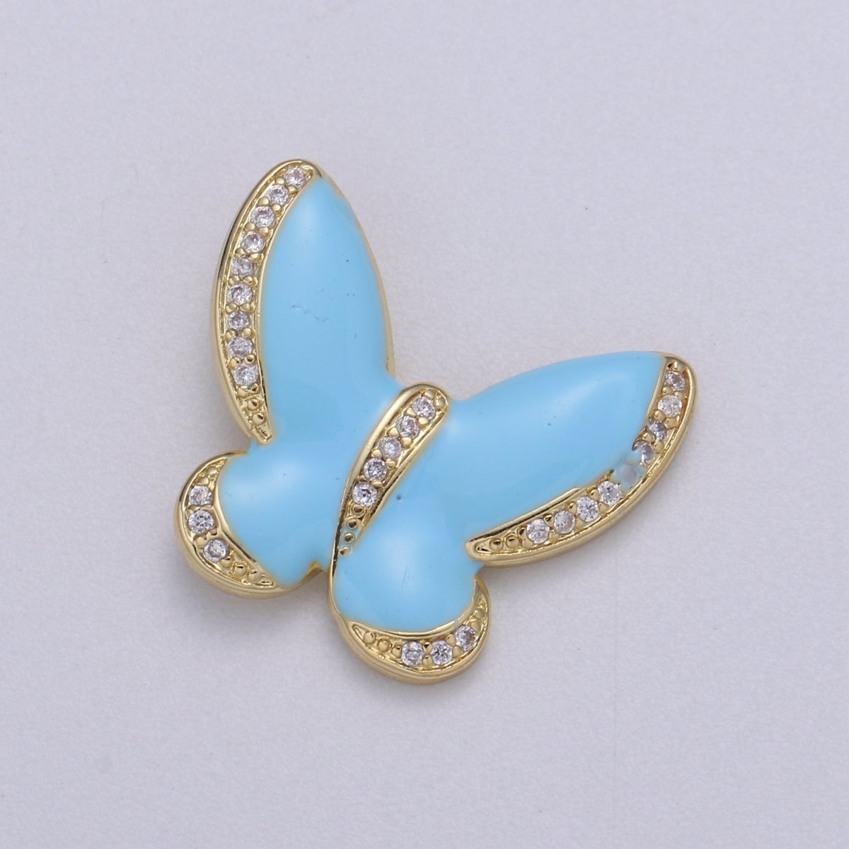 Enamel butterfly charm necklace Dainty Mariposa Charm Pendant for bracelet Jewelry Making Supply Blue, Black Pink Red White Evil Eye H-755 H-781 H-783 H-825 H-827 H-833 H-839