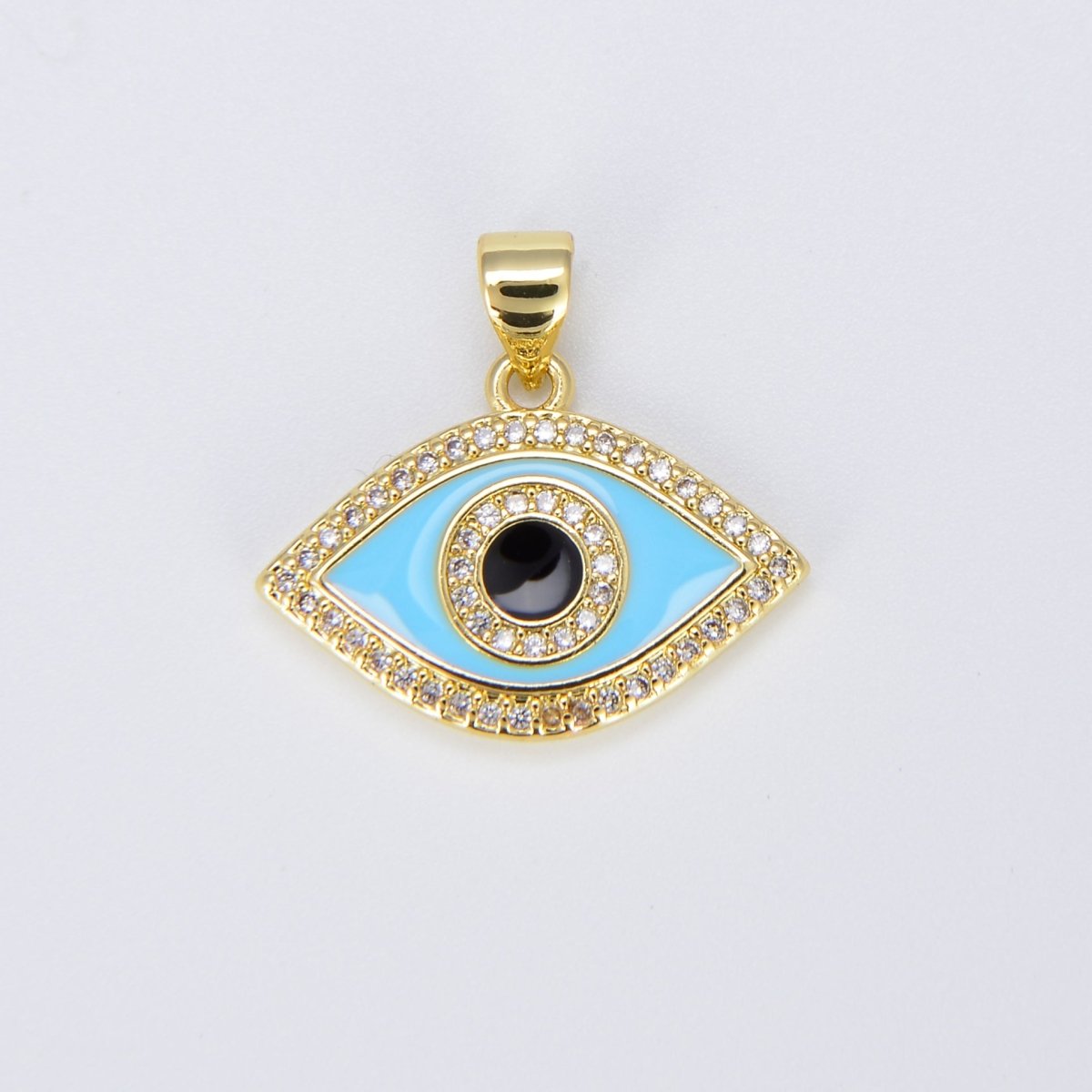 Enamel Evil Eye Charm Dainty Eye Pendant for Necklace Bracelet Earring Supply Component I-163 I-164 I-172 I-186 I-189 I-201 I-204