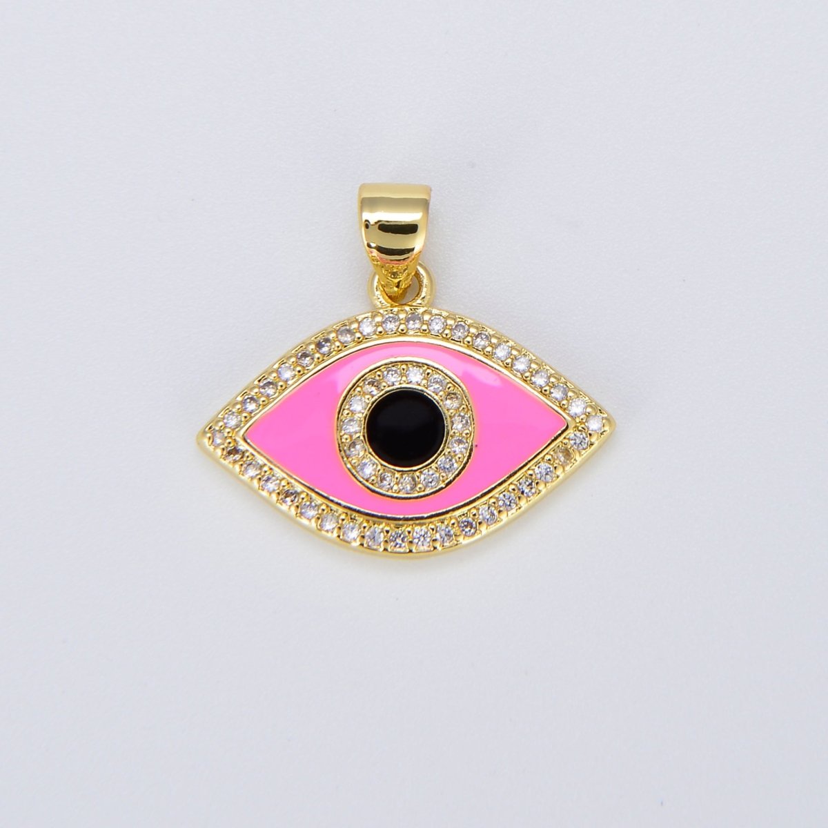 Enamel Evil Eye Charm Dainty Eye Pendant for Necklace Bracelet Earring Supply Component I-163 I-164 I-172 I-186 I-189 I-201 I-204