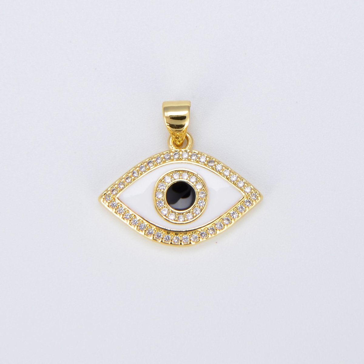 Enamel Evil Eye Charm Dainty Eye Pendant for Necklace Bracelet Earring Supply Component I-163 I-164 I-172 I-186 I-189 I-201 I-204