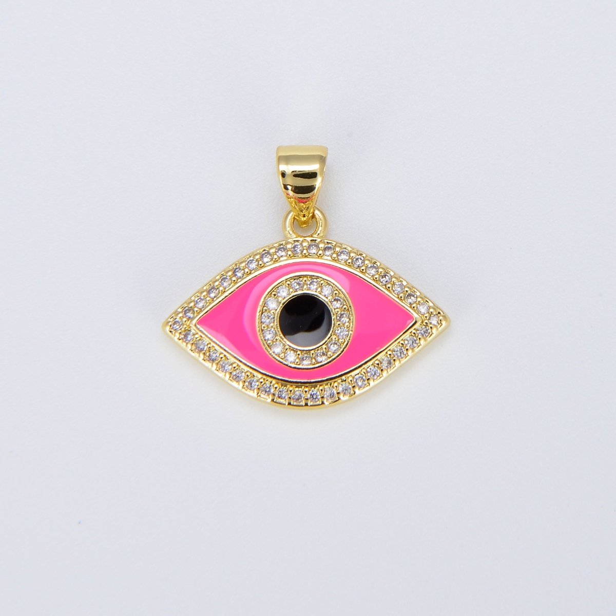 Enamel Evil Eye Charm Dainty Eye Pendant for Necklace Bracelet Earring Supply Component I-163 I-164 I-172 I-186 I-189 I-201 I-204