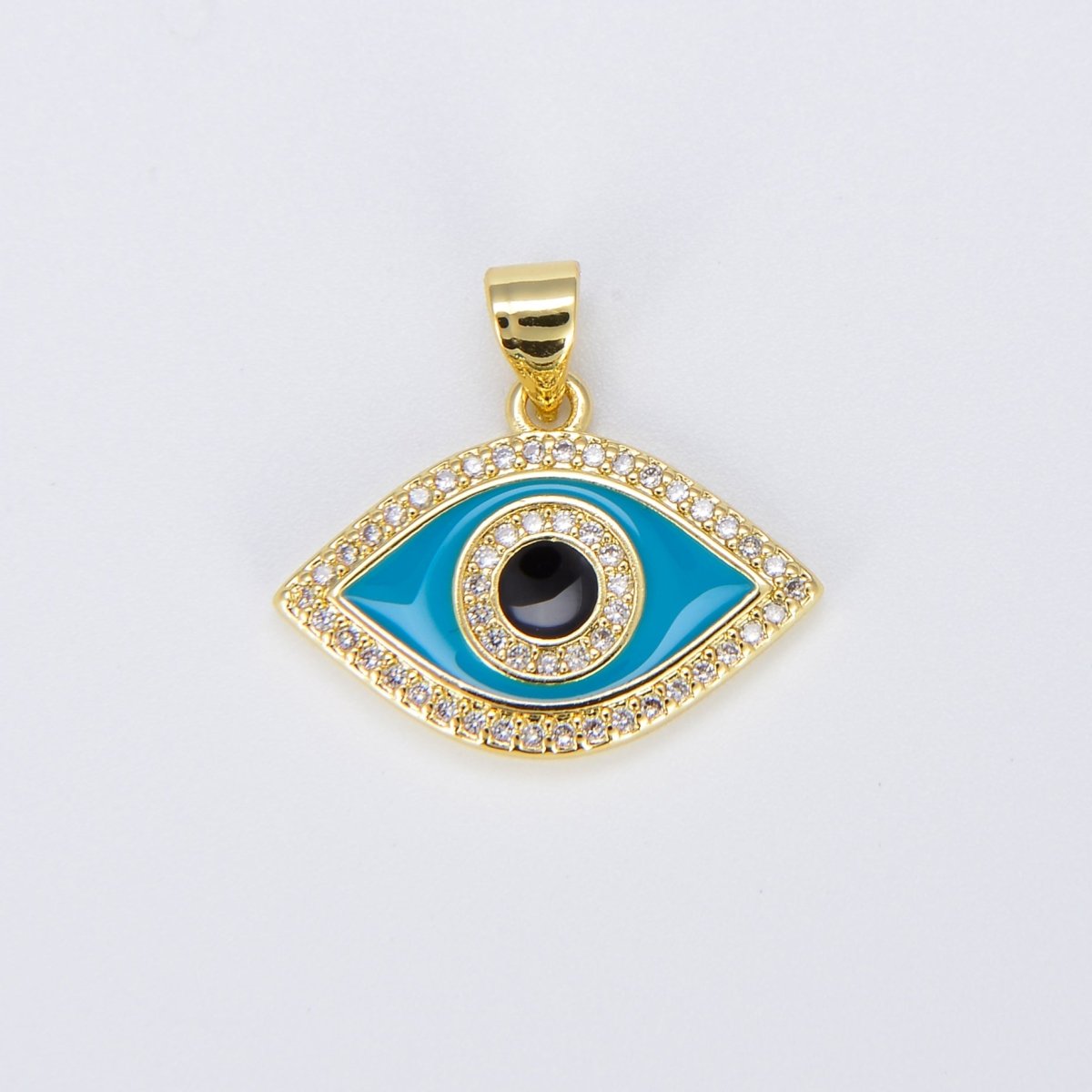Enamel Evil Eye Charm Dainty Eye Pendant for Necklace Bracelet Earring Supply Component I-163 I-164 I-172 I-186 I-189 I-201 I-204