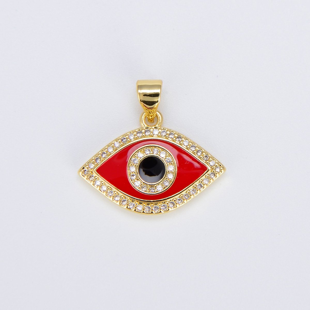 Enamel Evil Eye Charm Dainty Eye Pendant for Necklace Bracelet Earring Supply Component I-163 I-164 I-172 I-186 I-189 I-201 I-204