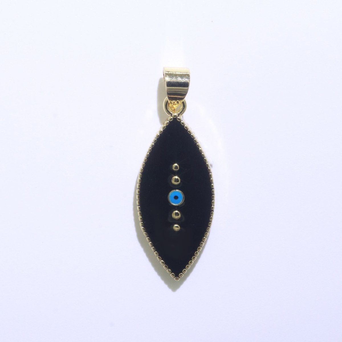 Enamel Evil Eye Charm Red Black White Charm Gold Pendant for Necklace Earring Supply Component in 14k Gold Filled J-857~J-859