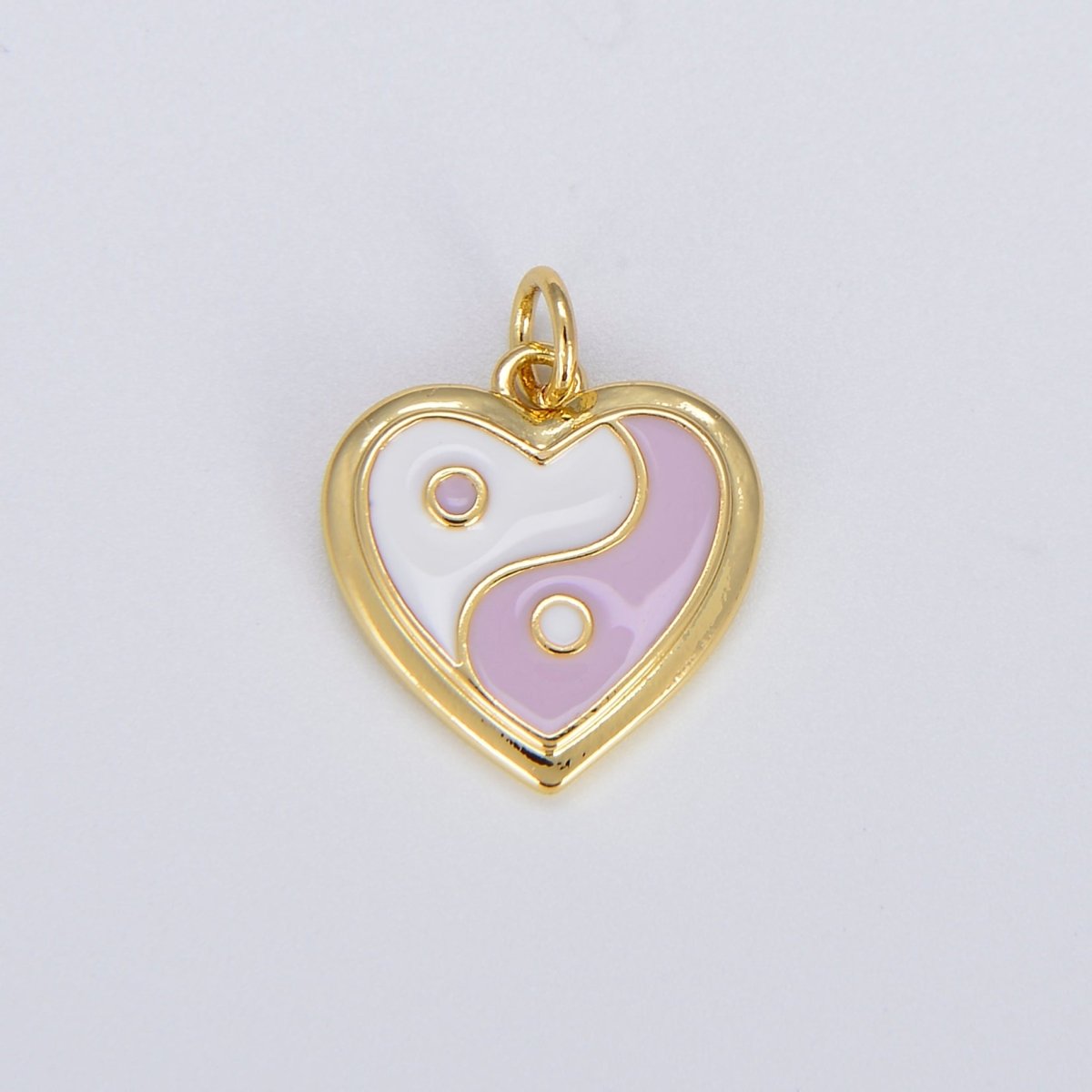Enamel Heart 14K Gold Filled Heart Charm Yin & Yang Charms for Bracelet Necklace Earring Colorful Y2K E-295 - E-304