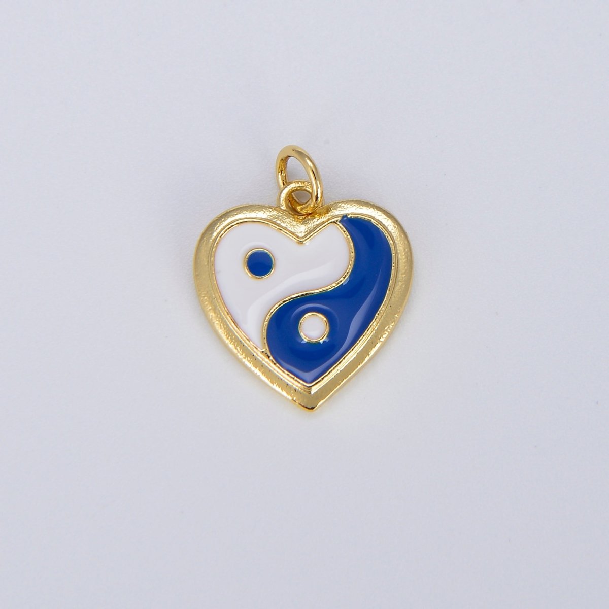 Enamel Heart 14K Gold Filled Heart Charm Yin & Yang Charms for Bracelet Necklace Earring Colorful Y2K E-295 - E-304