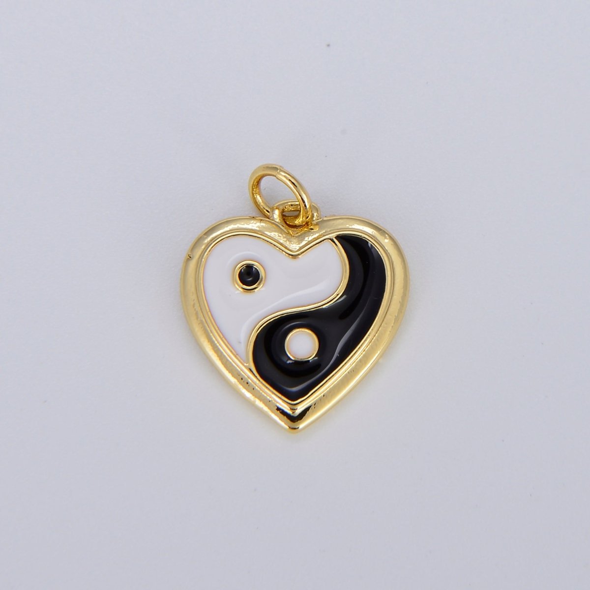 Enamel Heart 14K Gold Filled Heart Charm Yin & Yang Charms for Bracelet Necklace Earring Colorful Y2K E-295 - E-304