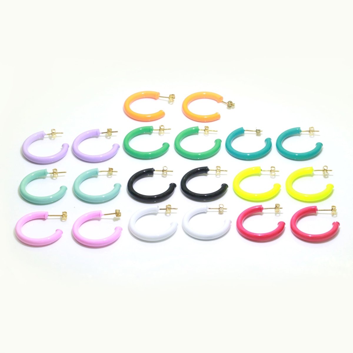 Enamel Hoop Earrings For Women | 30mm Infinity Gold Hoops Women Earrings | Big Loop Earrings For Women | Lightweight Hoop Earrings Set For Girls T-092 to T-097 ,T100-T101