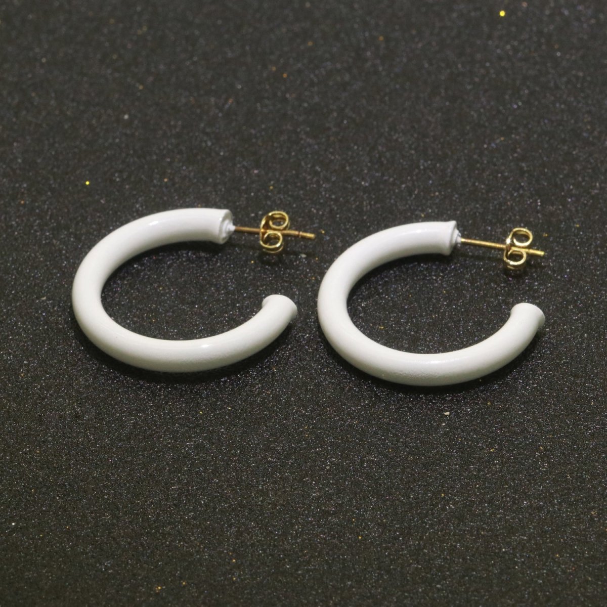 Enamel Hoop Earrings For Women | 30mm Infinity Gold Hoops Women Earrings | Big Loop Earrings For Women | Lightweight Hoop Earrings Set For Girls T-092 to T-097 ,T100-T101