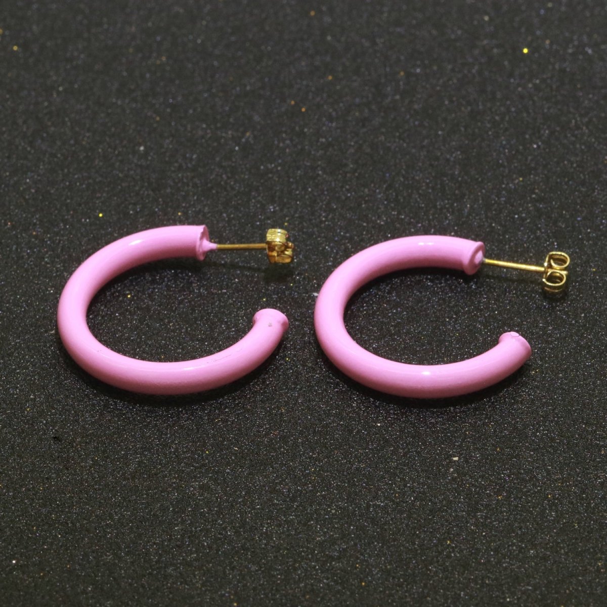 Enamel Hoop Earrings For Women | 30mm Infinity Gold Hoops Women Earrings | Big Loop Earrings For Women | Lightweight Hoop Earrings Set For Girls T-092 to T-097 ,T100-T101