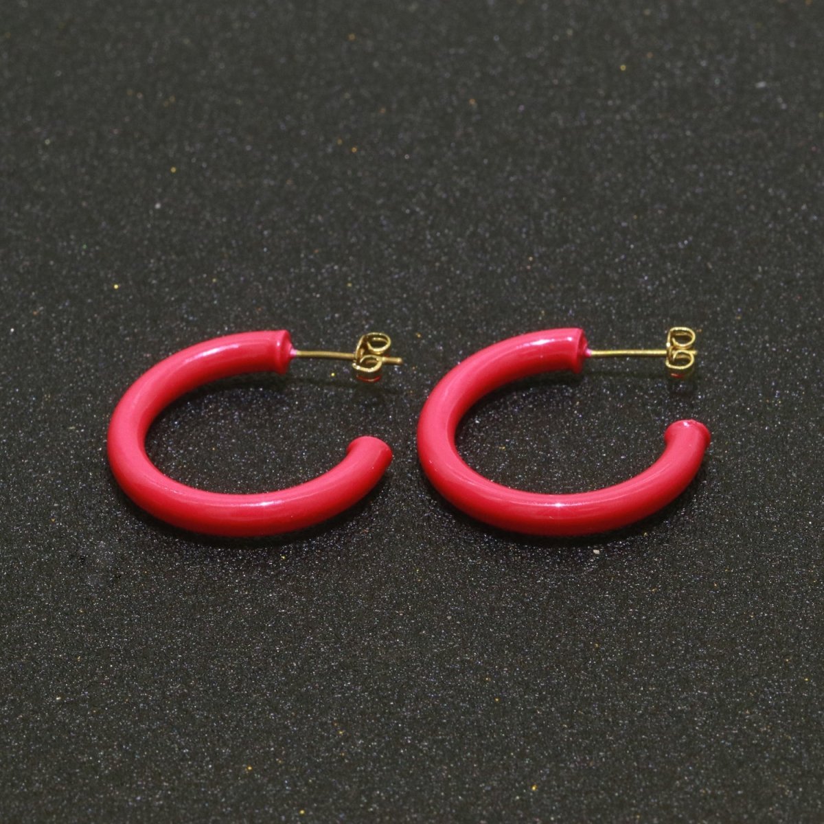 Enamel Hoop Earrings For Women | 30mm Infinity Gold Hoops Women Earrings | Big Loop Earrings For Women | Lightweight Hoop Earrings Set For Girls T-092 to T-097 ,T100-T101