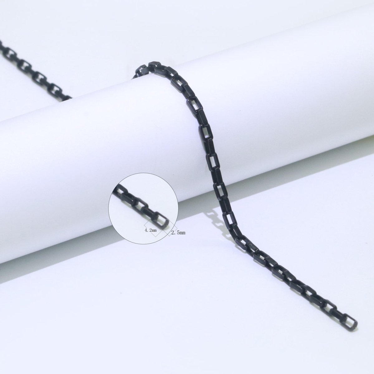 Enamel Paper Clip Cable Link Elongated Chain by Yard, Summer Colorful Chain Supply, Wholesale Bulk Roll Unfinished Chain for Jewelry Making | ROLL-541 to ROLL-550Clearance Pricing