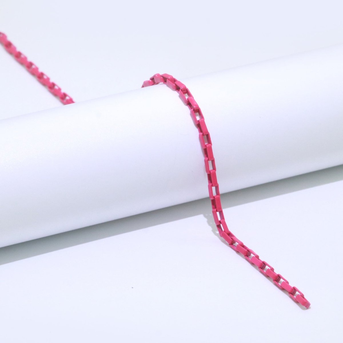 Enamel Paper Clip Cable Link Elongated Chain by Yard, Summer Colorful Chain Supply, Wholesale Bulk Roll Unfinished Chain for Jewelry Making | ROLL-541 to ROLL-550Clearance Pricing