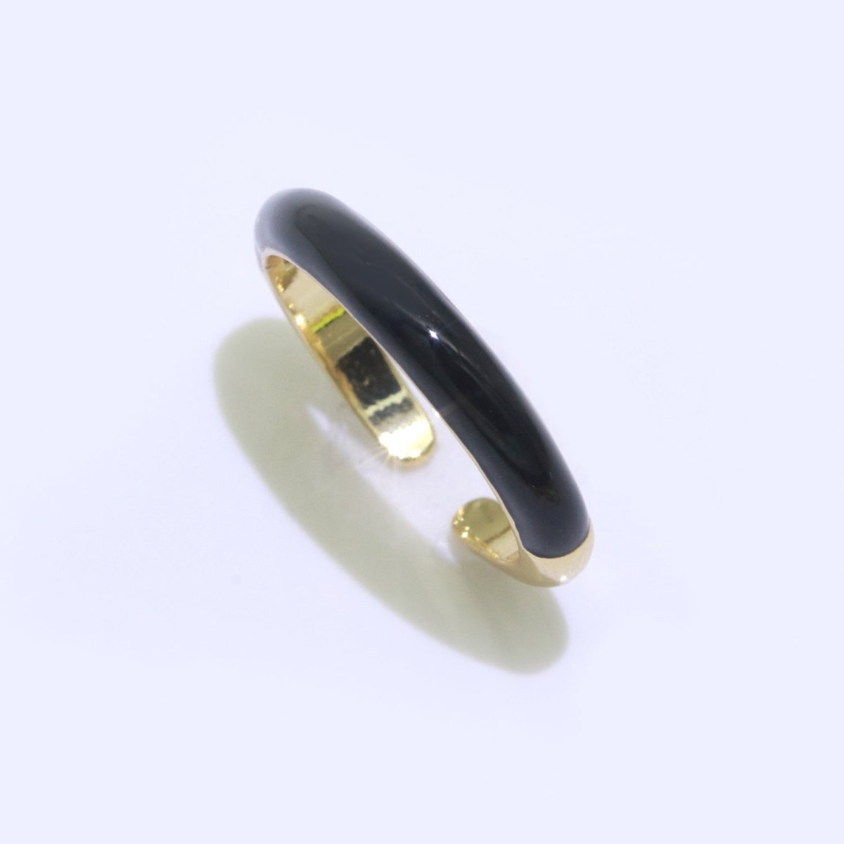 Enamel stacking ring Minimalist Jewelry Gold Filled Open Adjustable Ring for Women S-031 ~ S-039