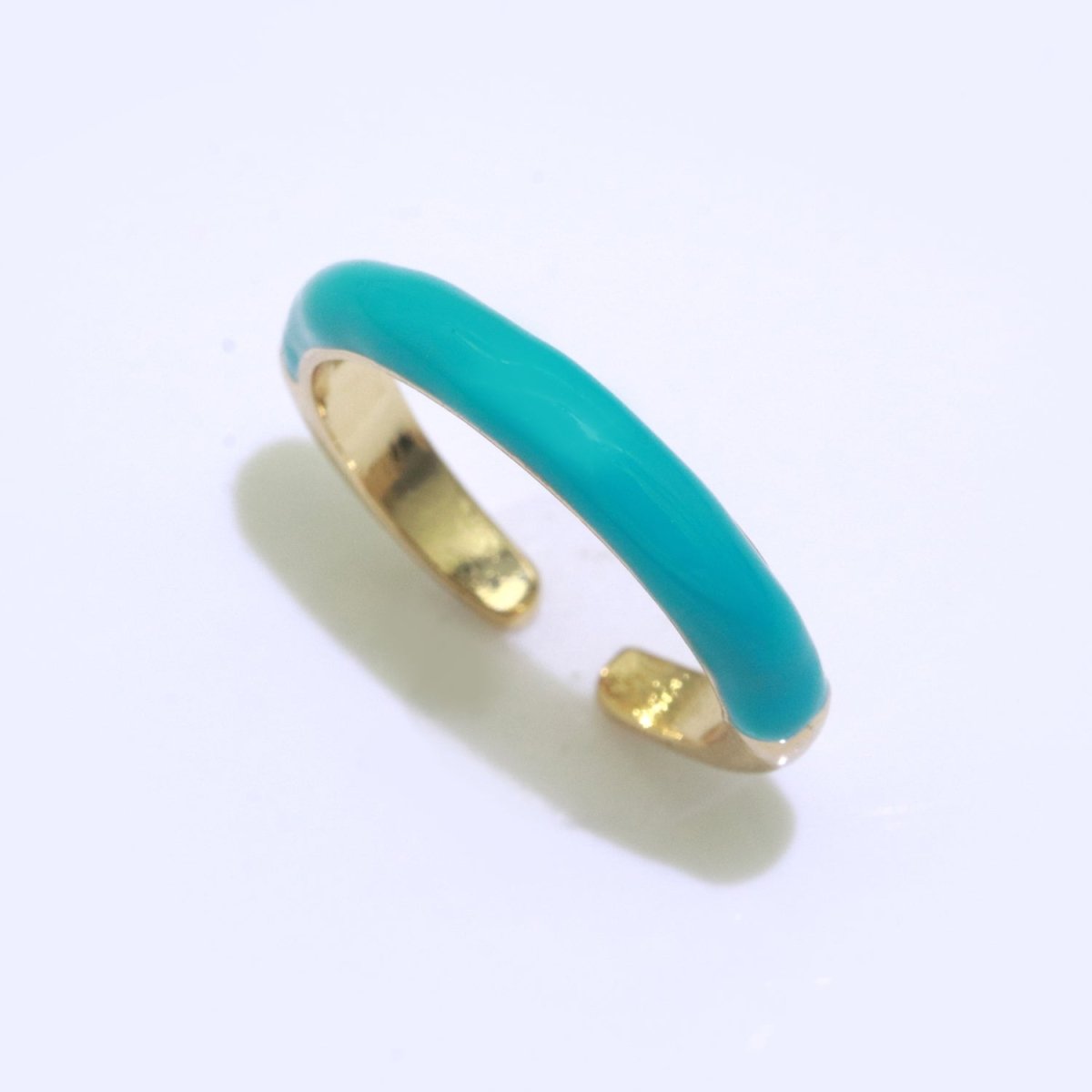 Enamel stacking ring Minimalist Jewelry Gold Filled Open Adjustable Ring for Women S-031 ~ S-039