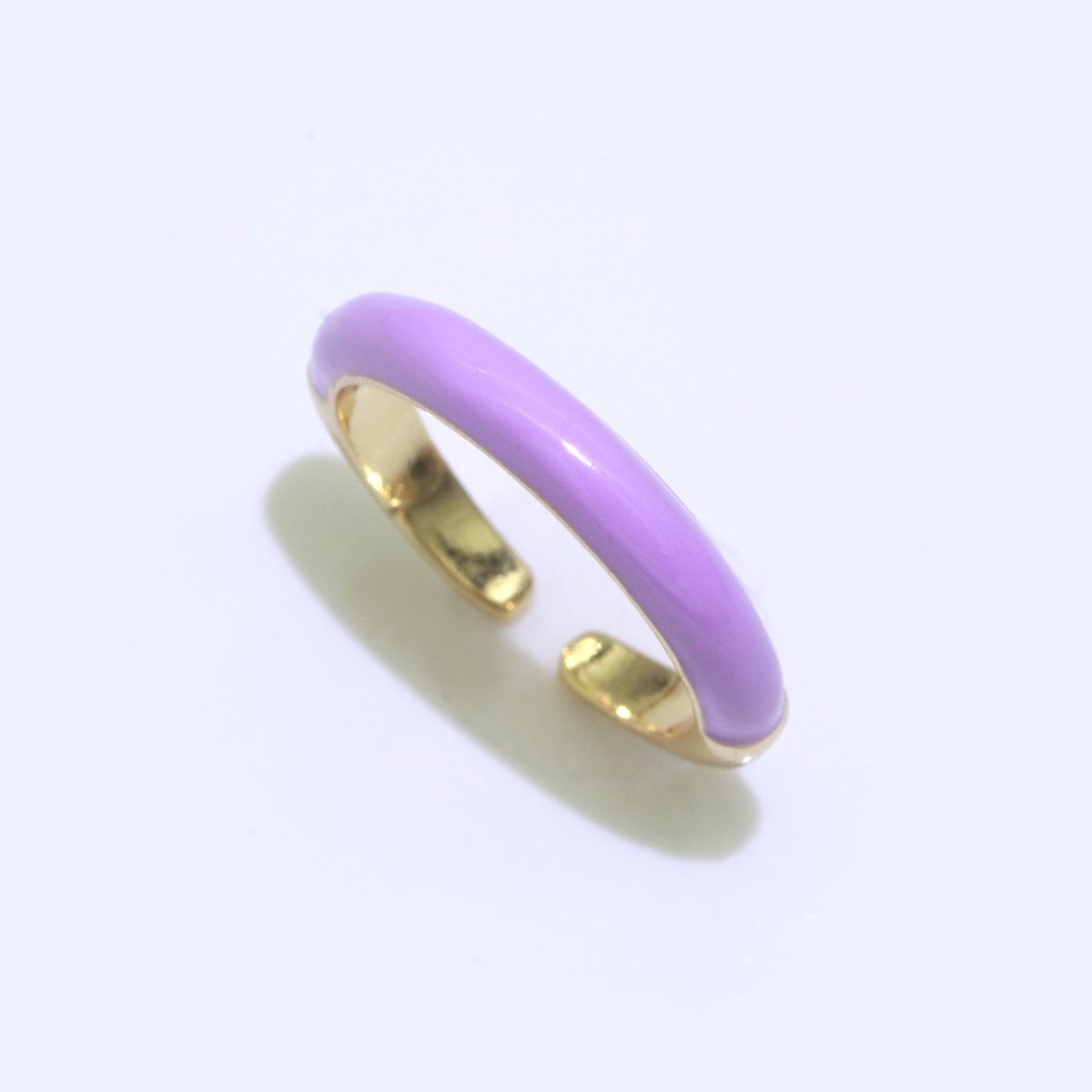 Enamel stacking ring Minimalist Jewelry Gold Filled Open Adjustable Ring for Women S-031 ~ S-039