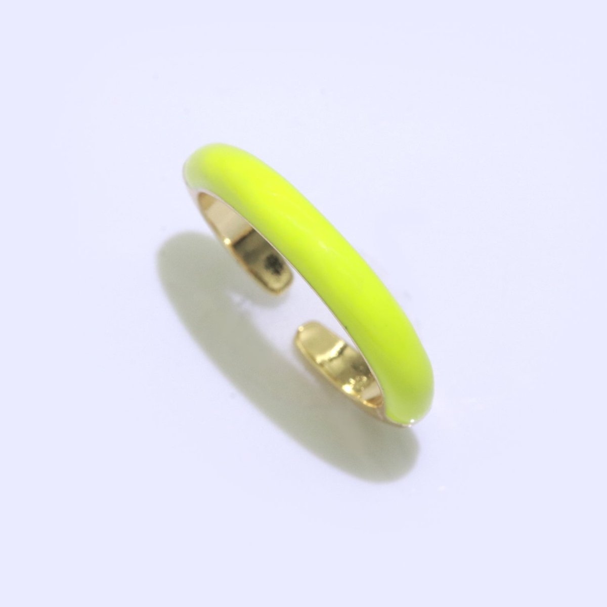 Enamel stacking ring Minimalist Jewelry Gold Filled Open Adjustable Ring for Women S-031 ~ S-039