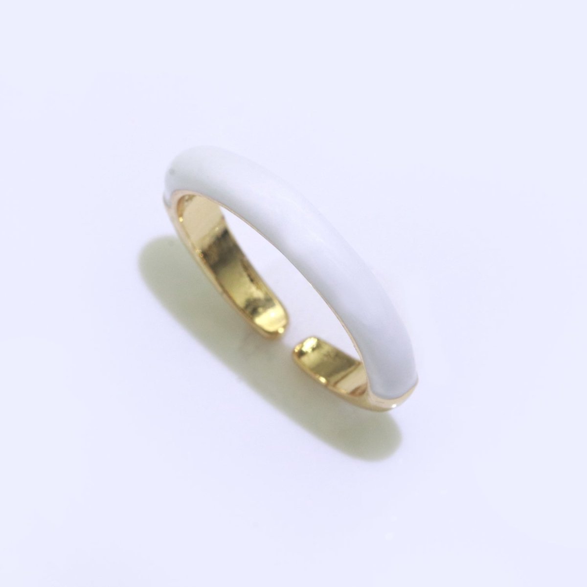 Enamel stacking ring Minimalist Jewelry Gold Filled Open Adjustable Ring for Women S-031 ~ S-039