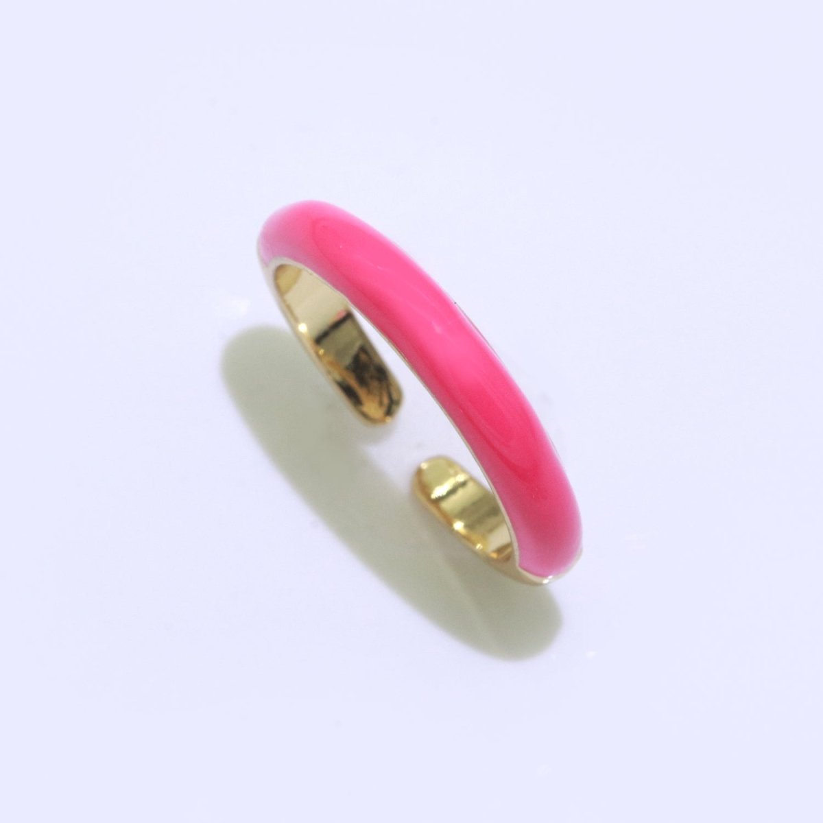 Enamel stacking ring Minimalist Jewelry Gold Filled Open Adjustable Ring for Women S-031 ~ S-039