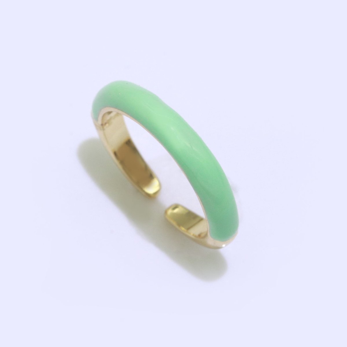 Enamel stacking ring Minimalist Jewelry Gold Filled Open Adjustable Ring for Women S-031 ~ S-039