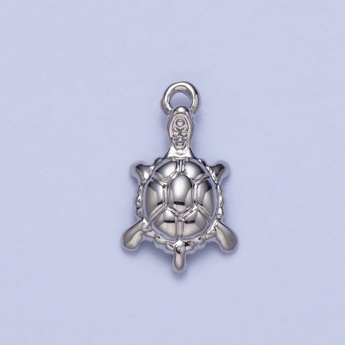 Endangered Sea Turtle Tortoise Puffed Ocean Animal Add-On Charm in Gold & Silver | AC042
