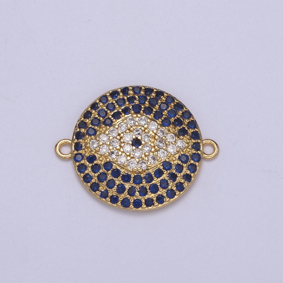 Eye Connector, Micro-pavé CZ Eye Charm, 14K Gold Filled Link connector, DIY Jewelry Accessories F-147 - DLUXCA