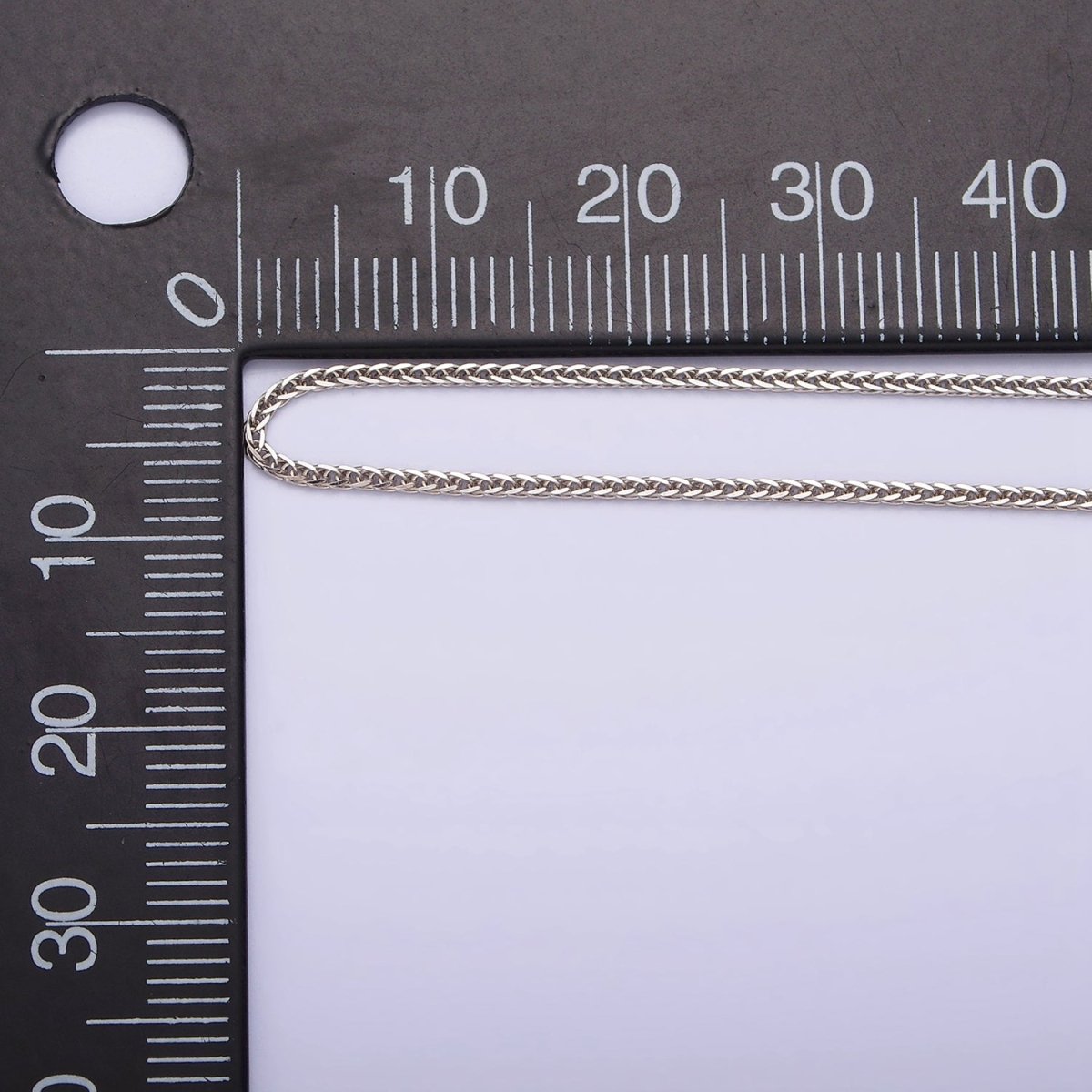 Fine 925 Sterling Silver 0.7mm Curb Chain Necklace 15.35 inch + 2 Inch Extender | WA-1969 Clearance Pricing - DLUXCA