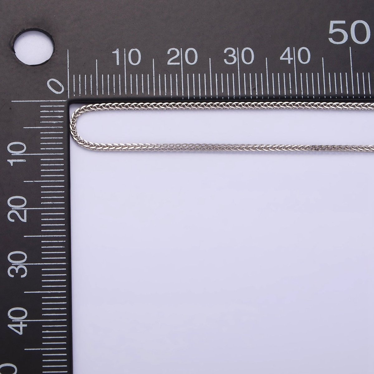 Fine S925 Sterling Silver 0.8mm Espiga Wheat Chain 18.5 inch Chain Necklace | WA-2161 Clearance Pricing - DLUXCA