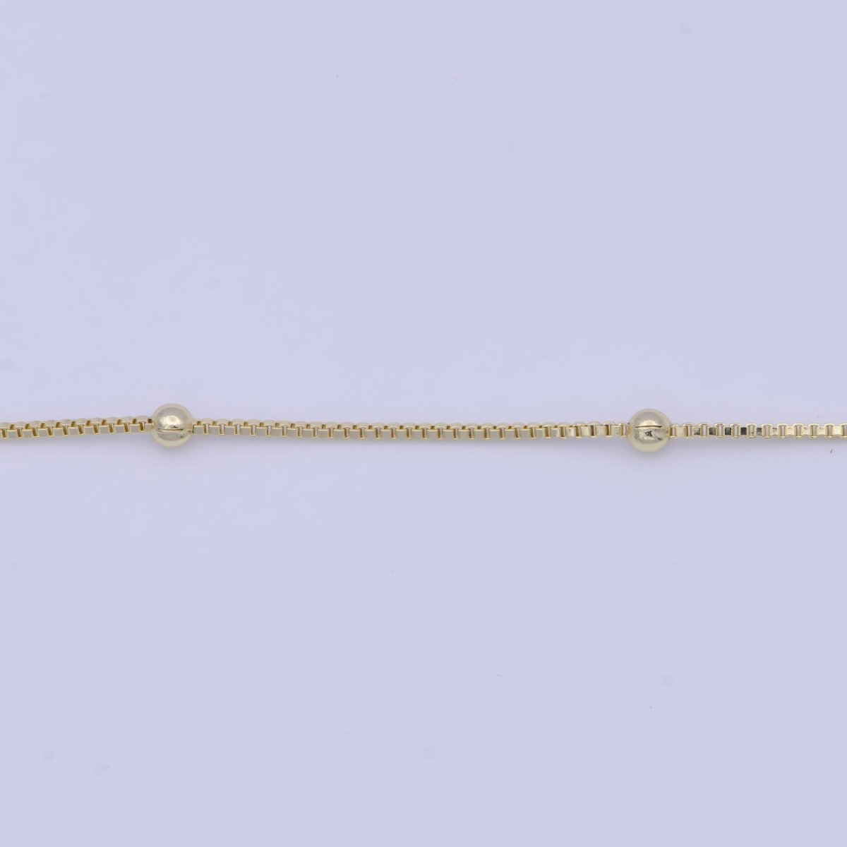 Fine Satellite Chain 18" Ready to Wear 14k Gold Filled Box Chain with Lobster Clasp, Simple Everyday Layering Necklace | WA-1108 Clearance Pricing - DLUXCA