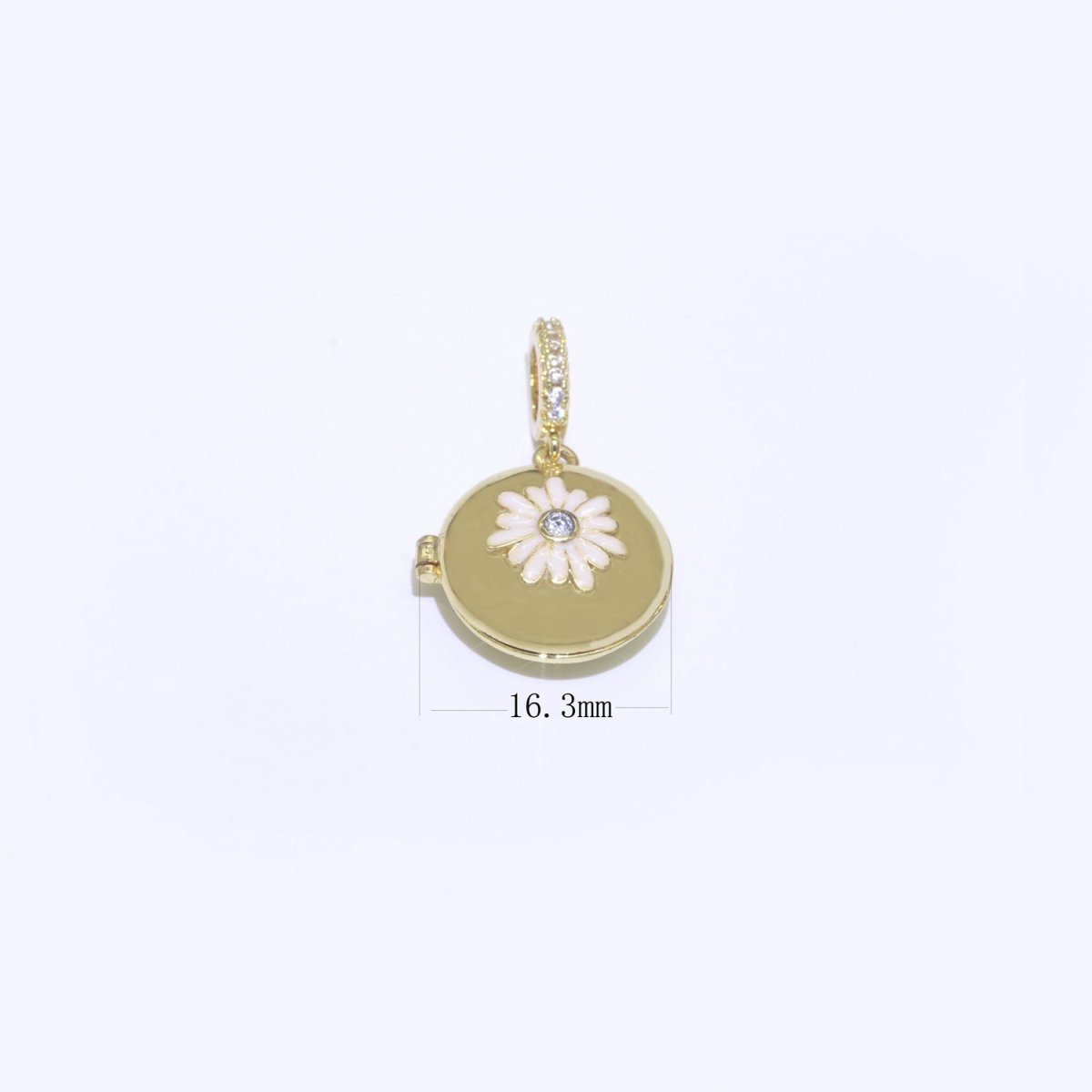 Flower Gold Filled Round Pendants J-864