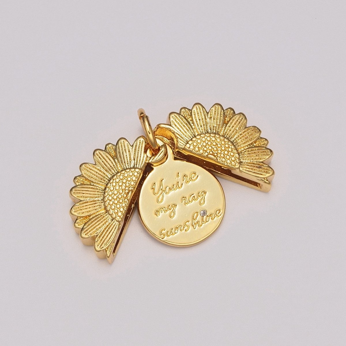 Flower Locket Charm Necklace Encouraging Word Pendant Necklace Engraved Jewelry M-834 - M-837