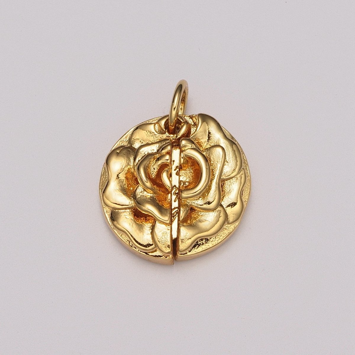 Flower Locket Charm Necklace Encouraging Word Pendant Necklace Engraved Jewelry M-834 - M-837