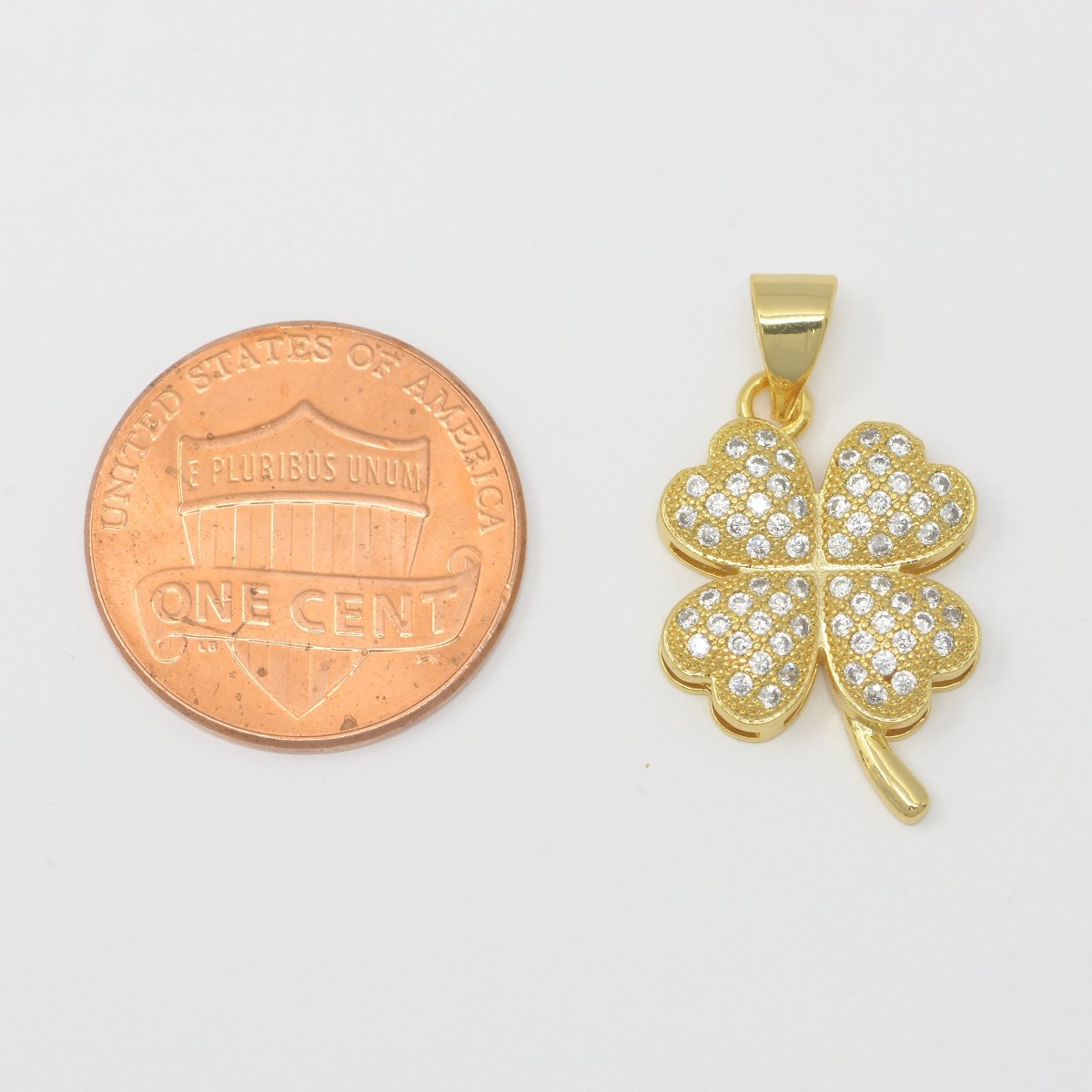 OS Four Clover Gold Filled Pendants J-898