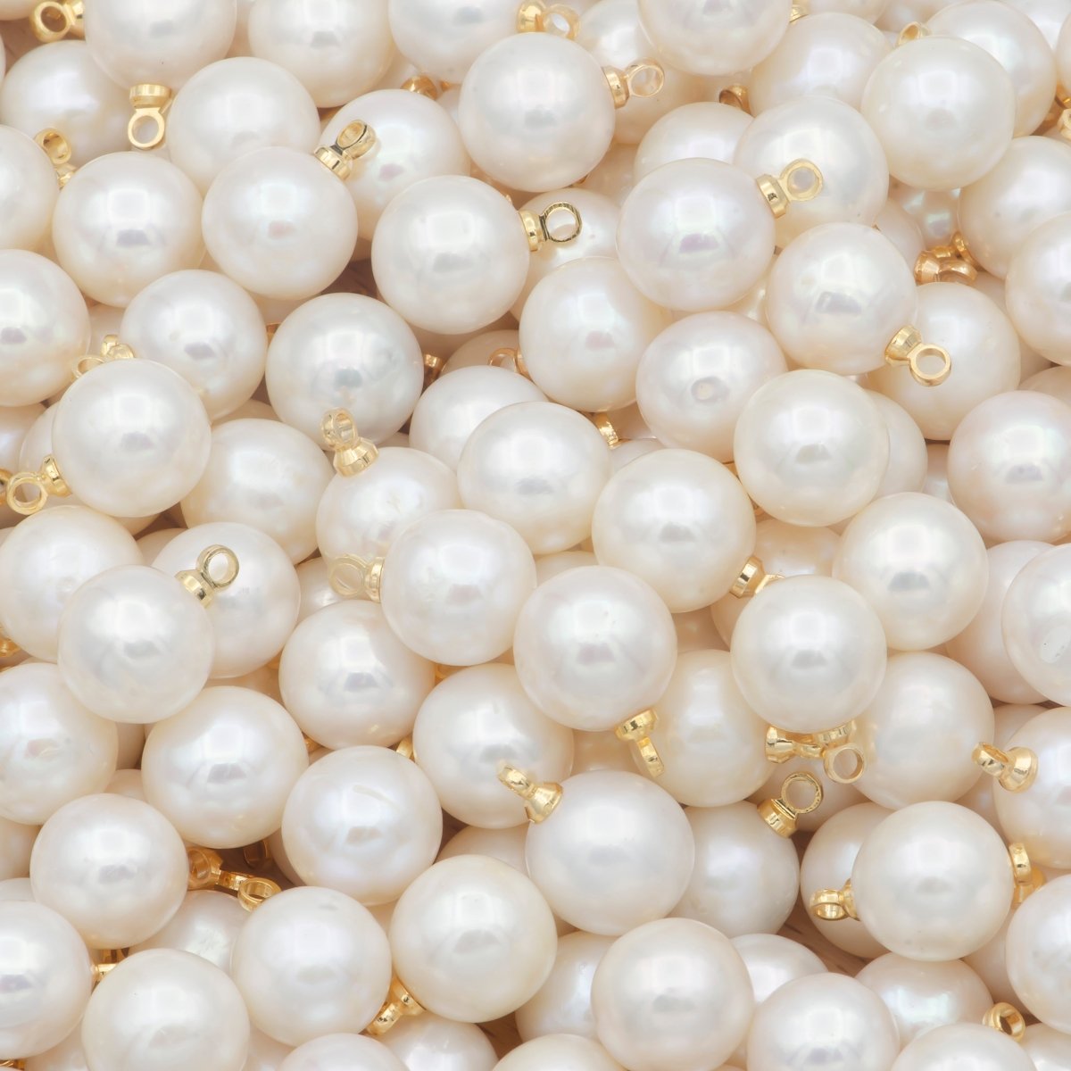Fresh Water Pearl Ball Round Pearl Charm - P-1823